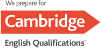 Logo "Wij bereiden voor op Cambridge English Qualifications". 